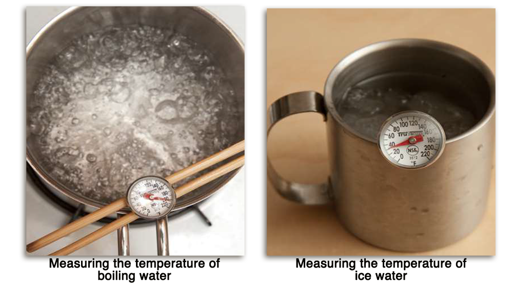 How to calibrate a thermometer in boiling water